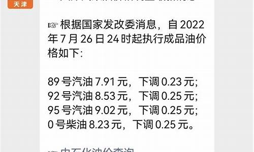 天津今日油价最新消息最新_天津今天油价多少钱一升92