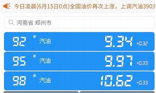 郑州今日油价95汽油价格是多少最新调整_郑州今日汽油价格92多少钱一升